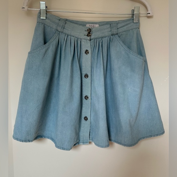 TOBI - High Waisted Denim Mini Skirt - Size S - Picture 6 of 6